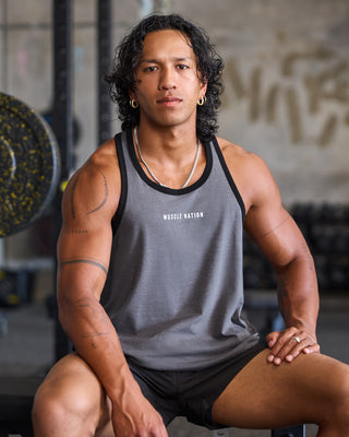 Striker Y Back Singlet - Mid Grey Marl-Singlets & Tanks-S-112363MDGRML-S-MNAPPRL28230-1-Muscle Nation