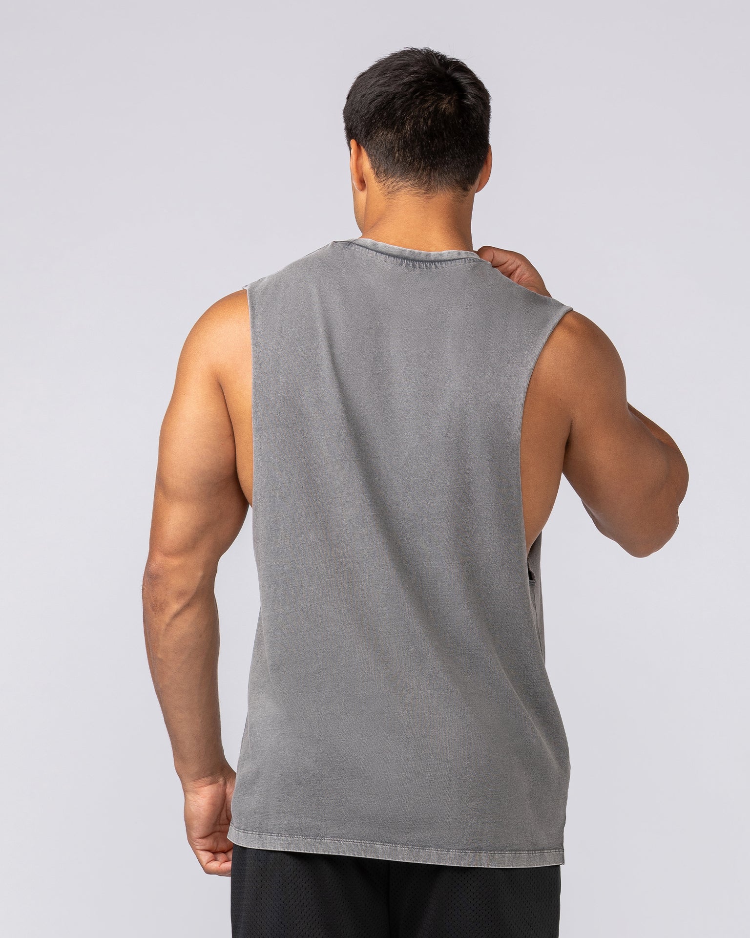 Varsity Training Drop Arm Vintage Tank - Washed Tornado-Singlets & Tanks-S-072505WSHTORN-S-MNAPPRL44064-4-Muscle Nation