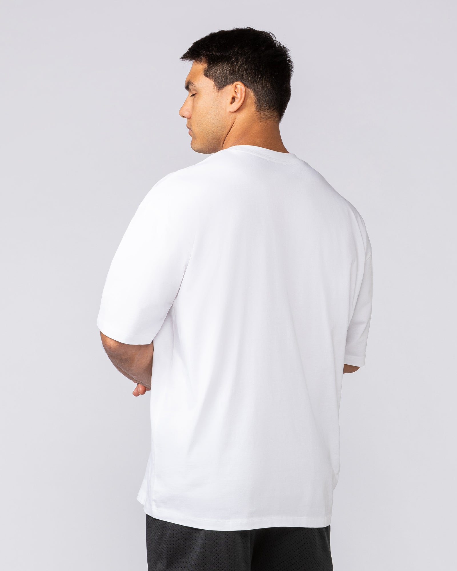 Varsity Training Oversized Tee - White-T-Shirts-XS-072502WHT-XS-MNAPPRL44027-4-Muscle Nation