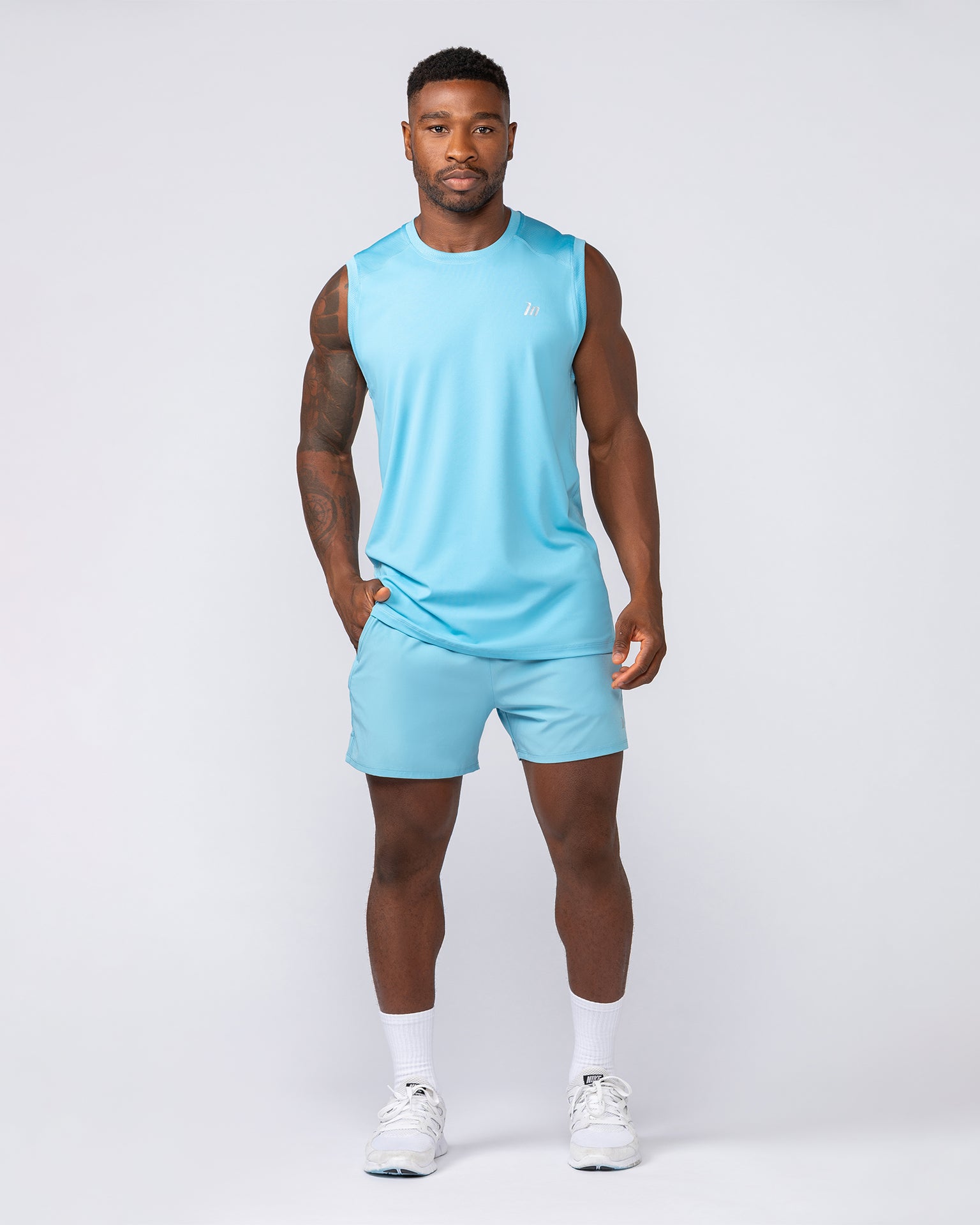 New Heights 4" Shorts - Mid Blue-Shorts-S-032534MIDBLUE-S-MNAPPRL41153-6-Muscle Nation