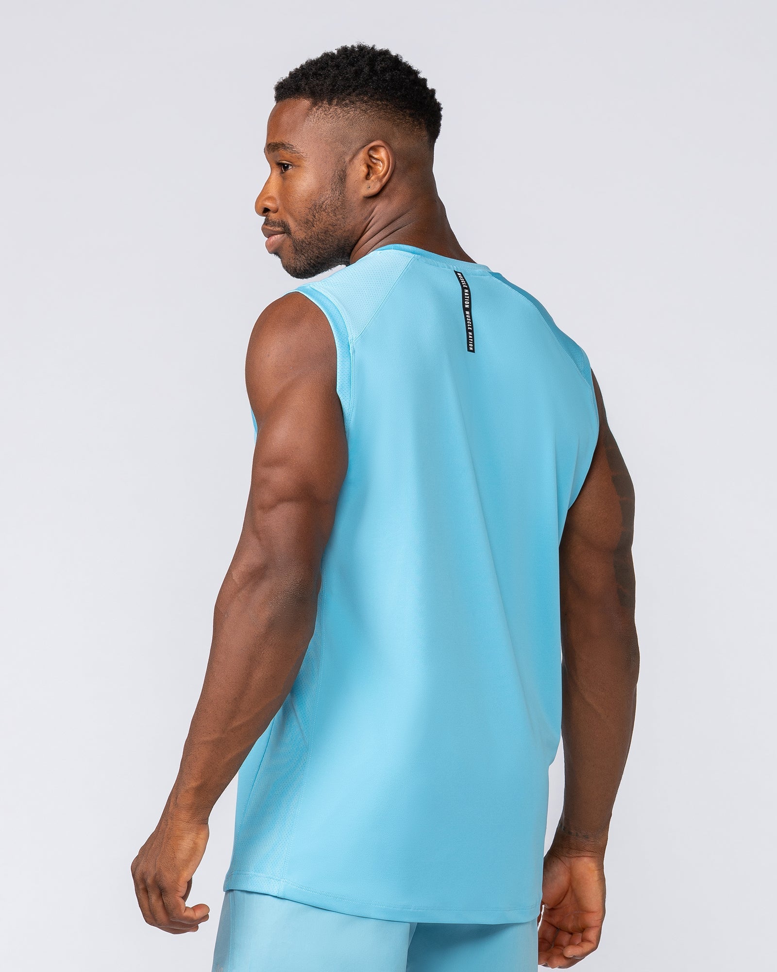 Ventilation Tank - Light Blue-Singlets & Tanks-S-032531LTBL-S-MNAPPRL41125-3-Muscle Nation