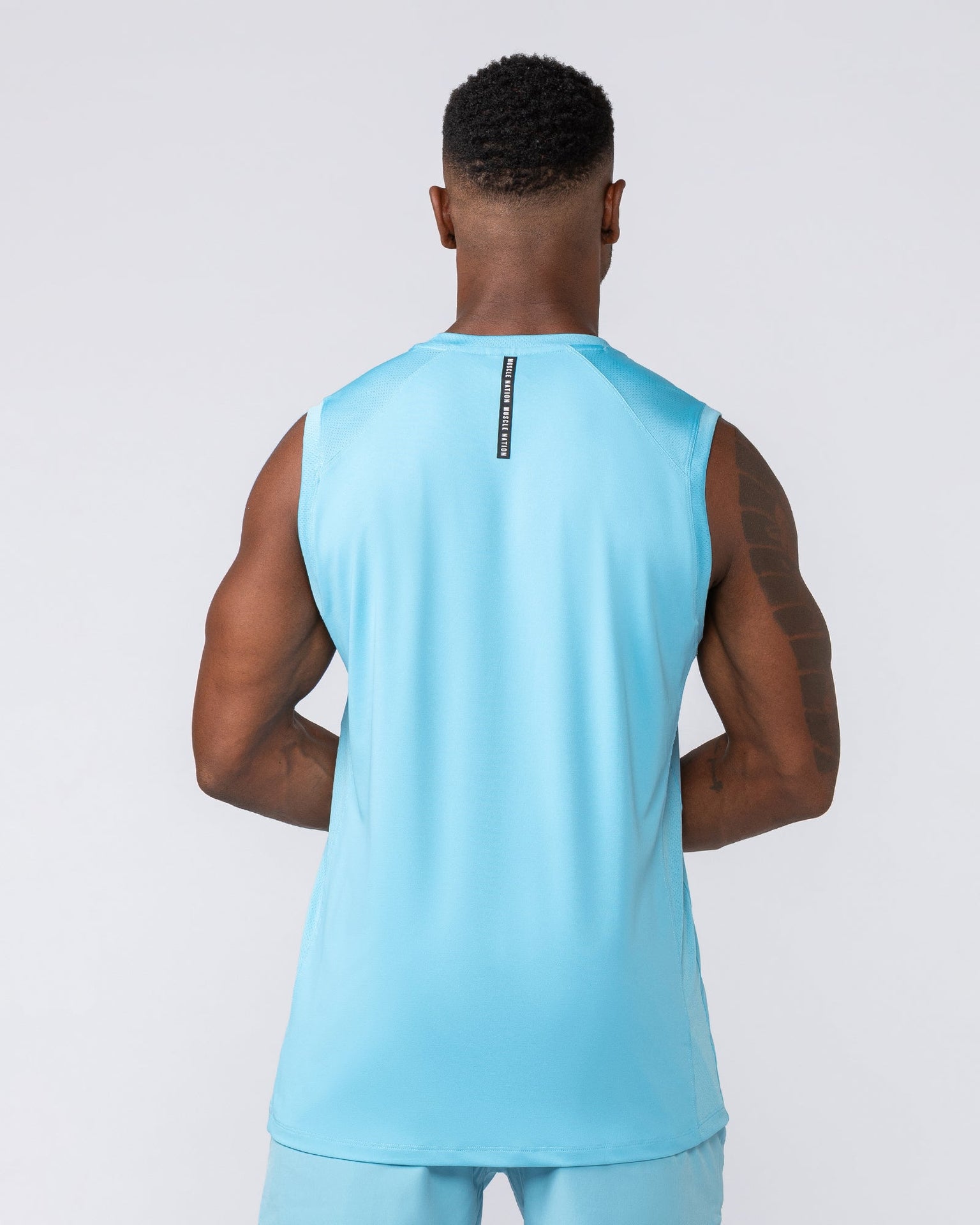 Ventilation Tank - Light Blue-Singlets & Tanks-S-032531LTBL-S-MNAPPRL41125-4-Muscle Nation