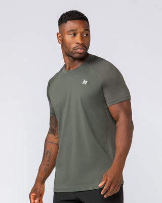 Ventilation Tee - Dark Khaki-T-Shirts-S-1124127DKHAKI-S-MNAPPRL35087-2-Muscle Nation