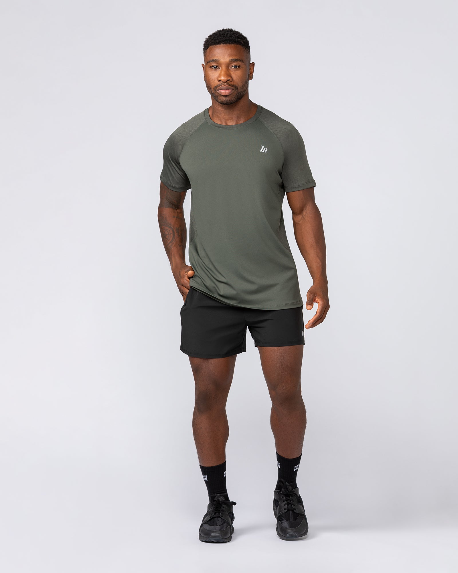 Ventilation Tee - Dark Khaki-T-Shirts-S-1124127DKHAKI-S-MNAPPRL35087-5-Muscle Nation