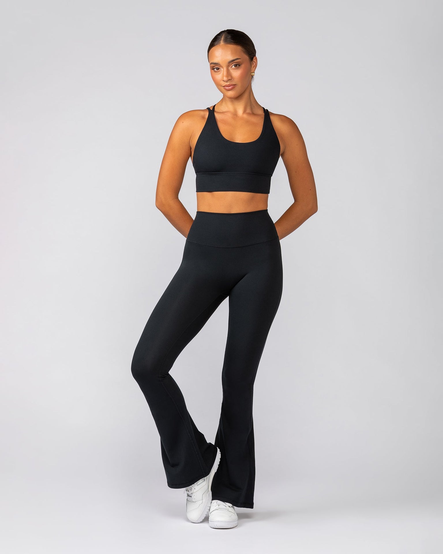 Zero Rise Everyday Flare Leggings - Black-Leggings-XXS-022525BLK-XXS-MNAPPRL41464-5-Muscle Nation