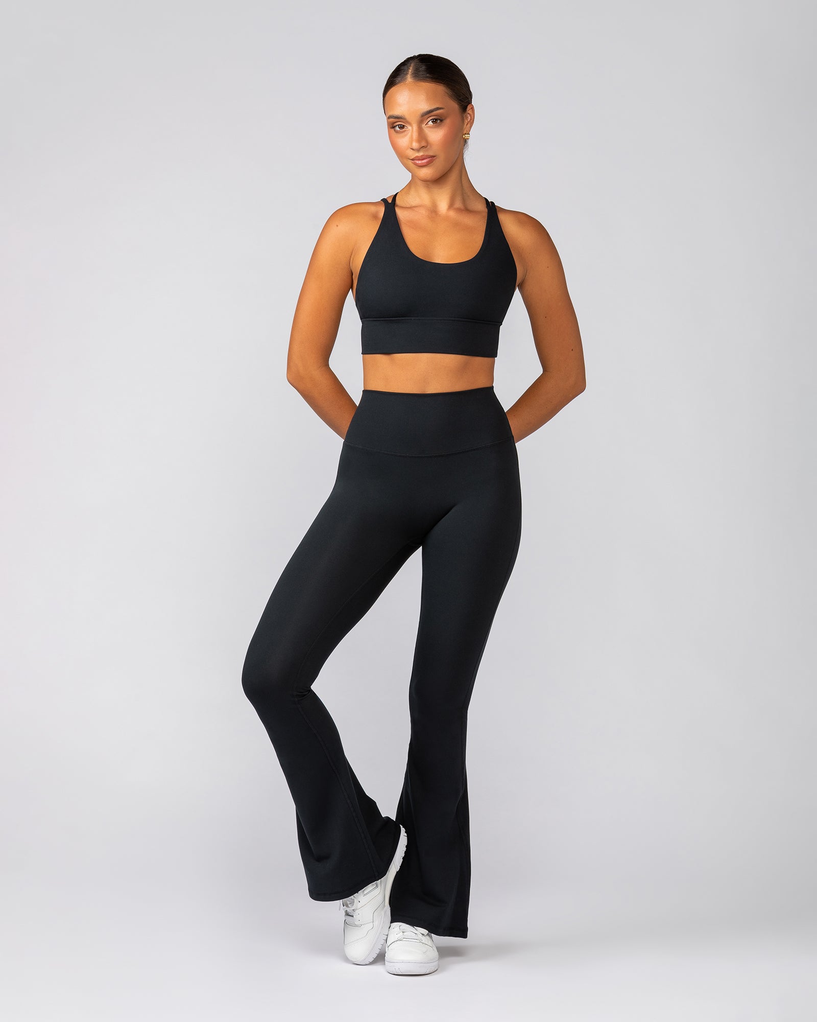 Zero Rise Everyday Flare Leggings - Black-Leggings-XXS-022525BLK-XXS-MNAPPRL41464-5-Muscle Nation
