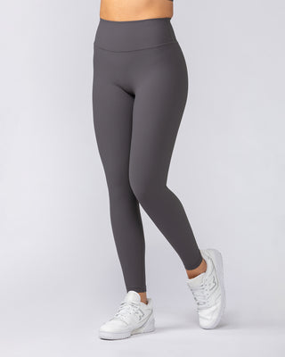 Zero Rise Rib Ankle Length Leggings - Phantom-Leggings-XXS-052504PHNTM-XXS-MNAPPRL42837-2-Muscle Nation