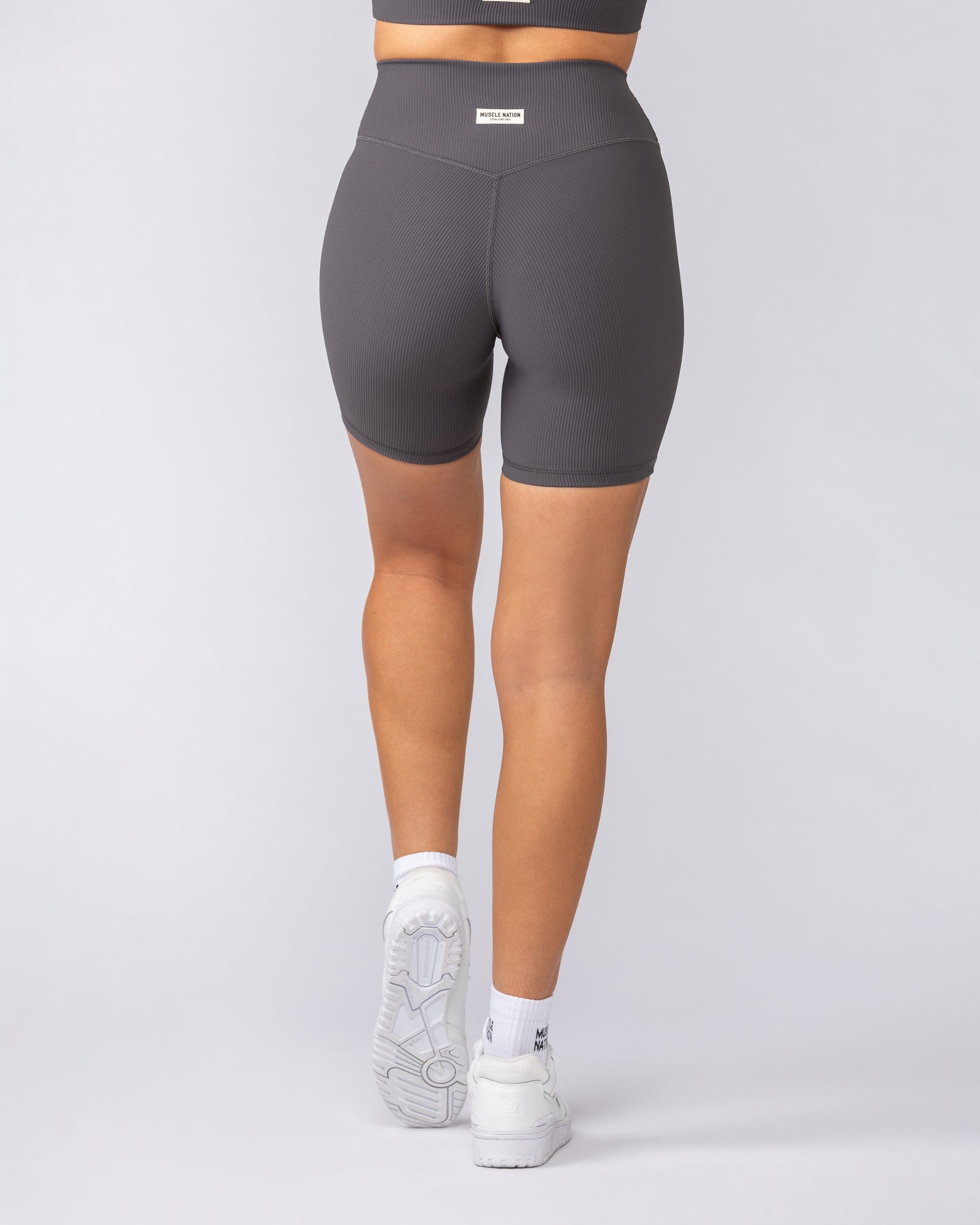 Zero Rise Rib Bike Shorts - Phantom-Shorts-XXS-052503PHNTM-XXS-MNAPPRL42873-5-Muscle Nation