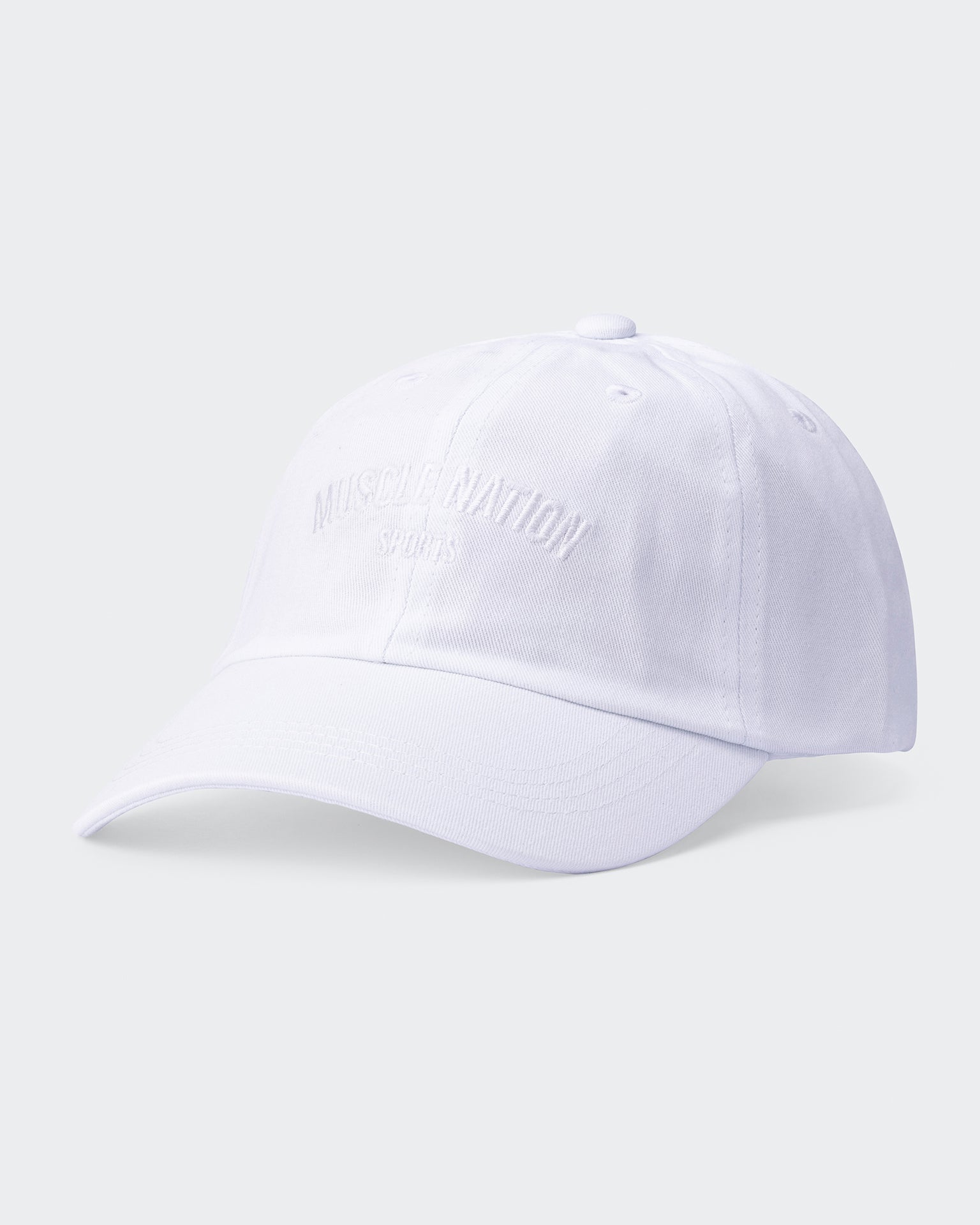 Distressed Dad Cap-Headwear-White-AC062254WHT-ONE-MNAPPRL25356-6-Muscle Nation