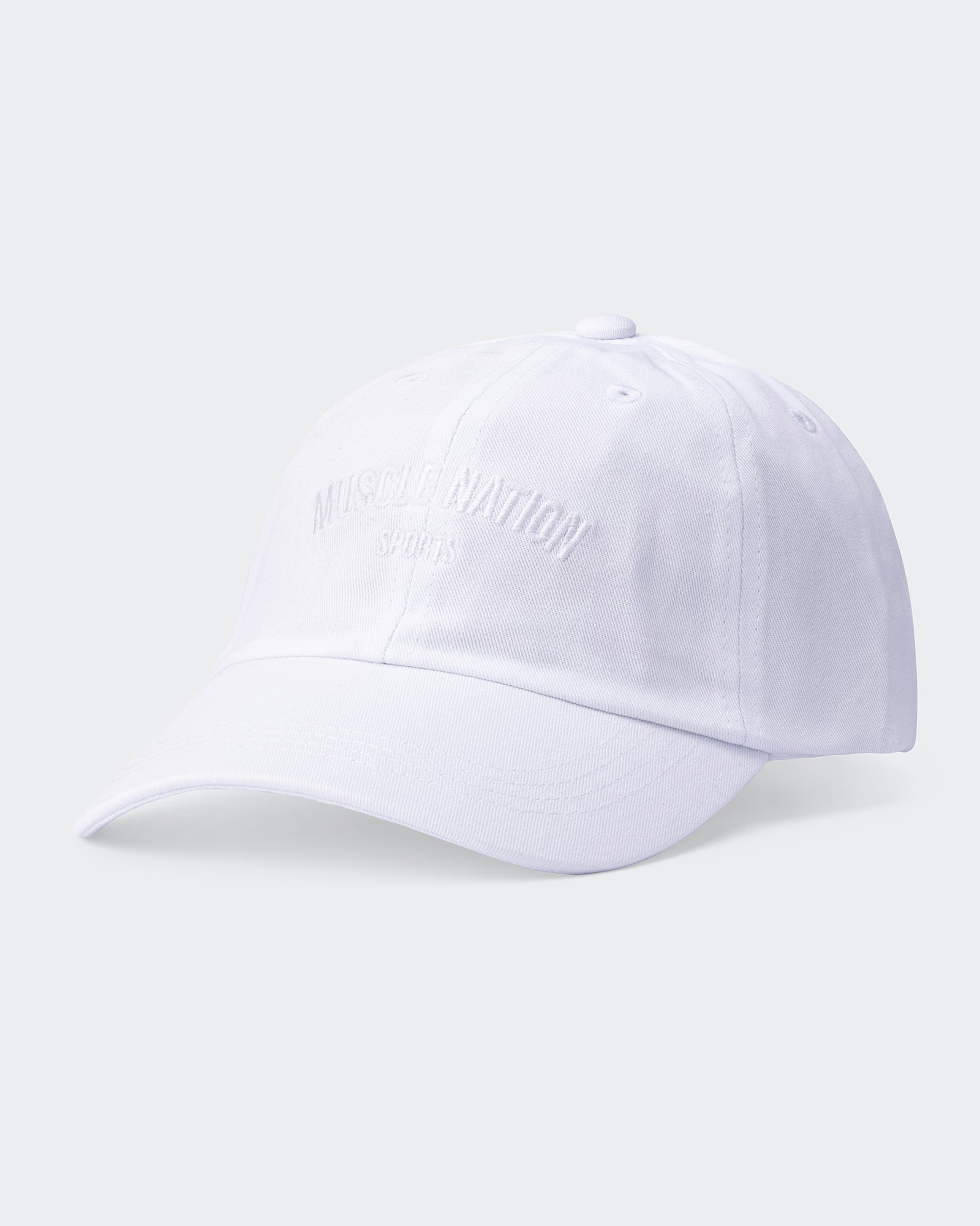 Distressed Dad Cap-Headwear-White-AC062254WHT-ONE-MNAPPRL25356-6-Muscle Nation