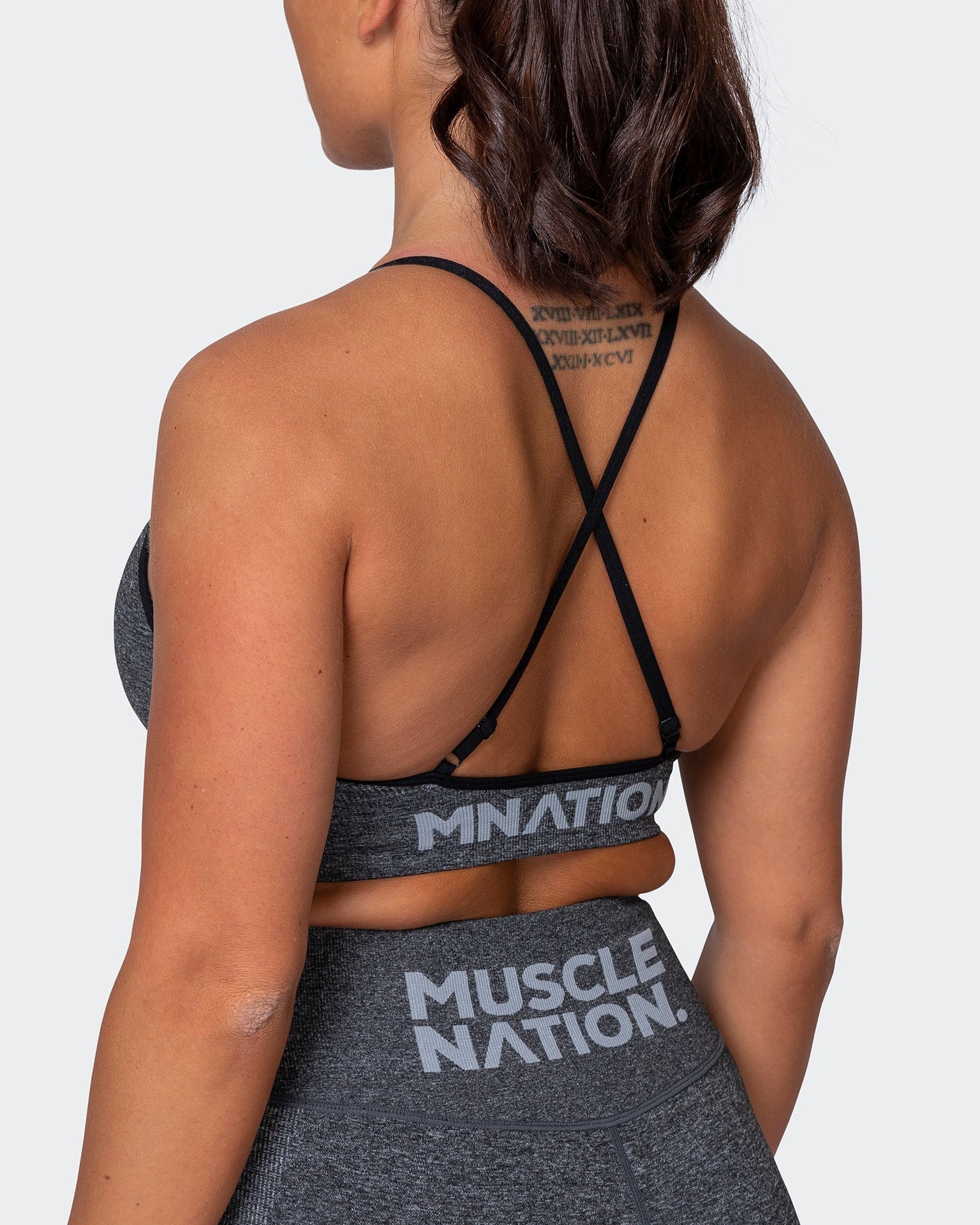 All Day Strap Seamless Bra - Charcoal Marl-Sports Bras-XS-MNAPPRL9204-MNAPPRL9204-11-Muscle Nation