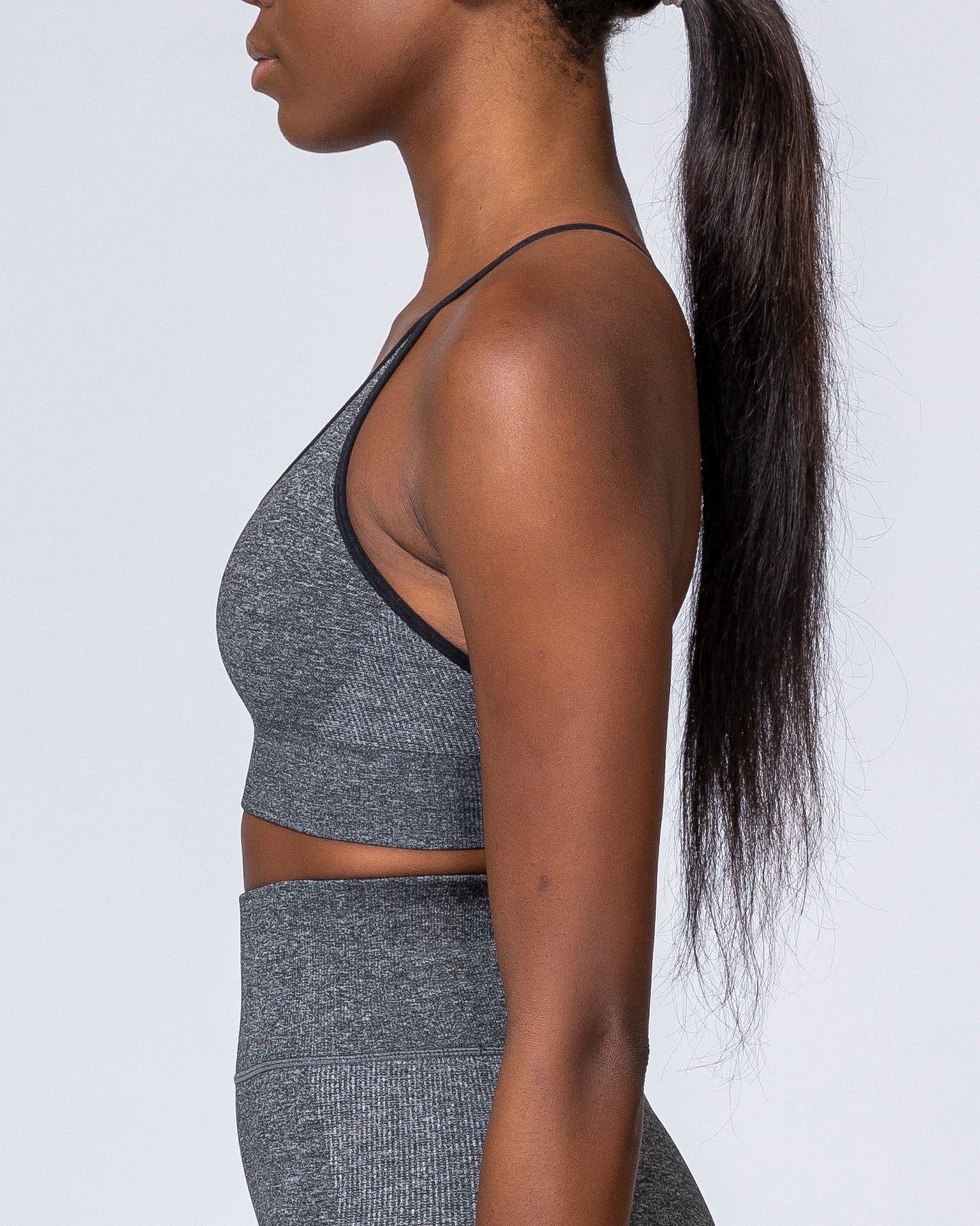 All Day Strap Seamless Bra - Charcoal Marl-Sports Bras-XS-MNAPPRL9204-MNAPPRL9204-4-Muscle Nation