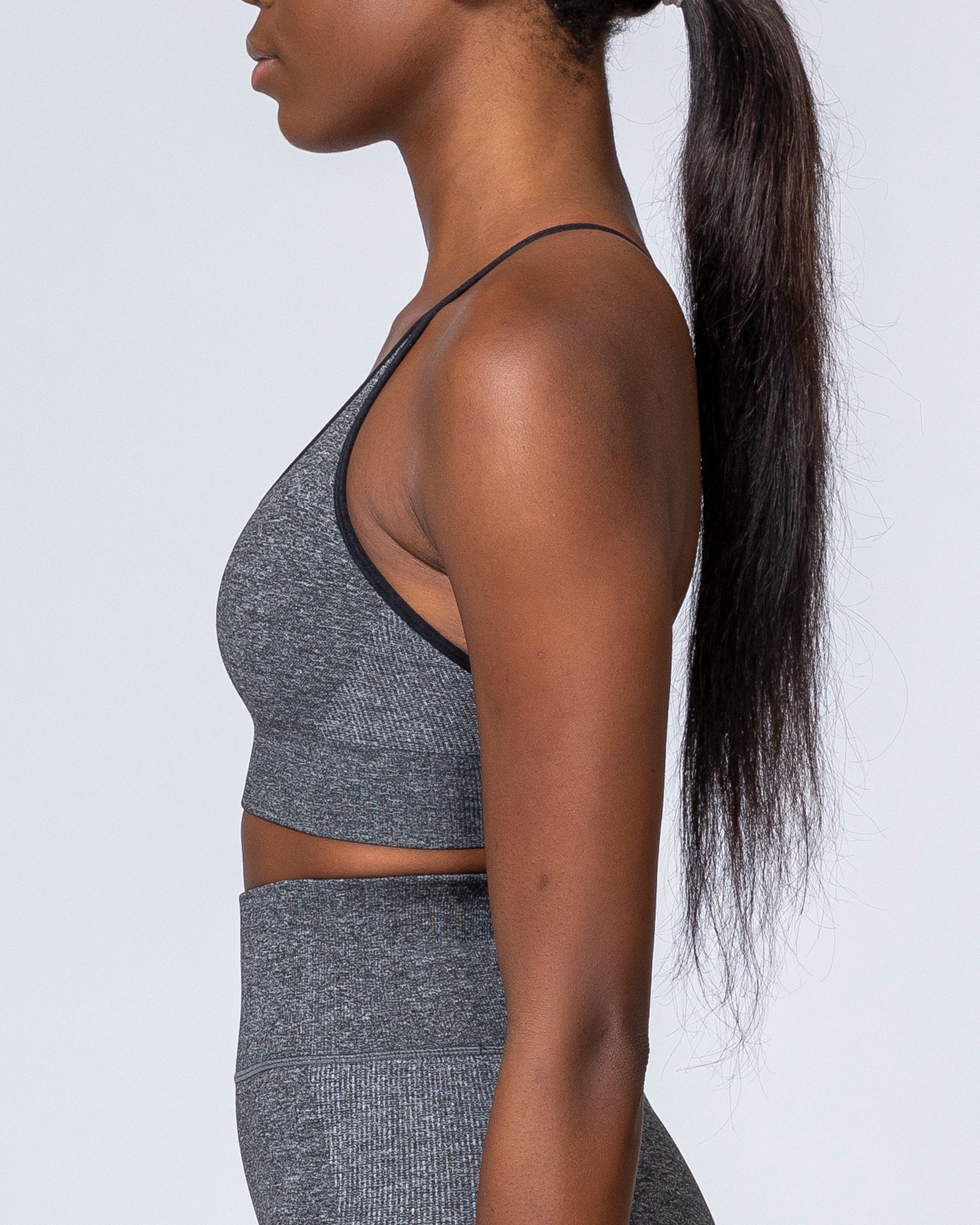 All Day Strap Seamless Bra - Charcoal Marl-Sports Bras-XS-MNAPPRL9204-MNAPPRL9204-4-Muscle Nation