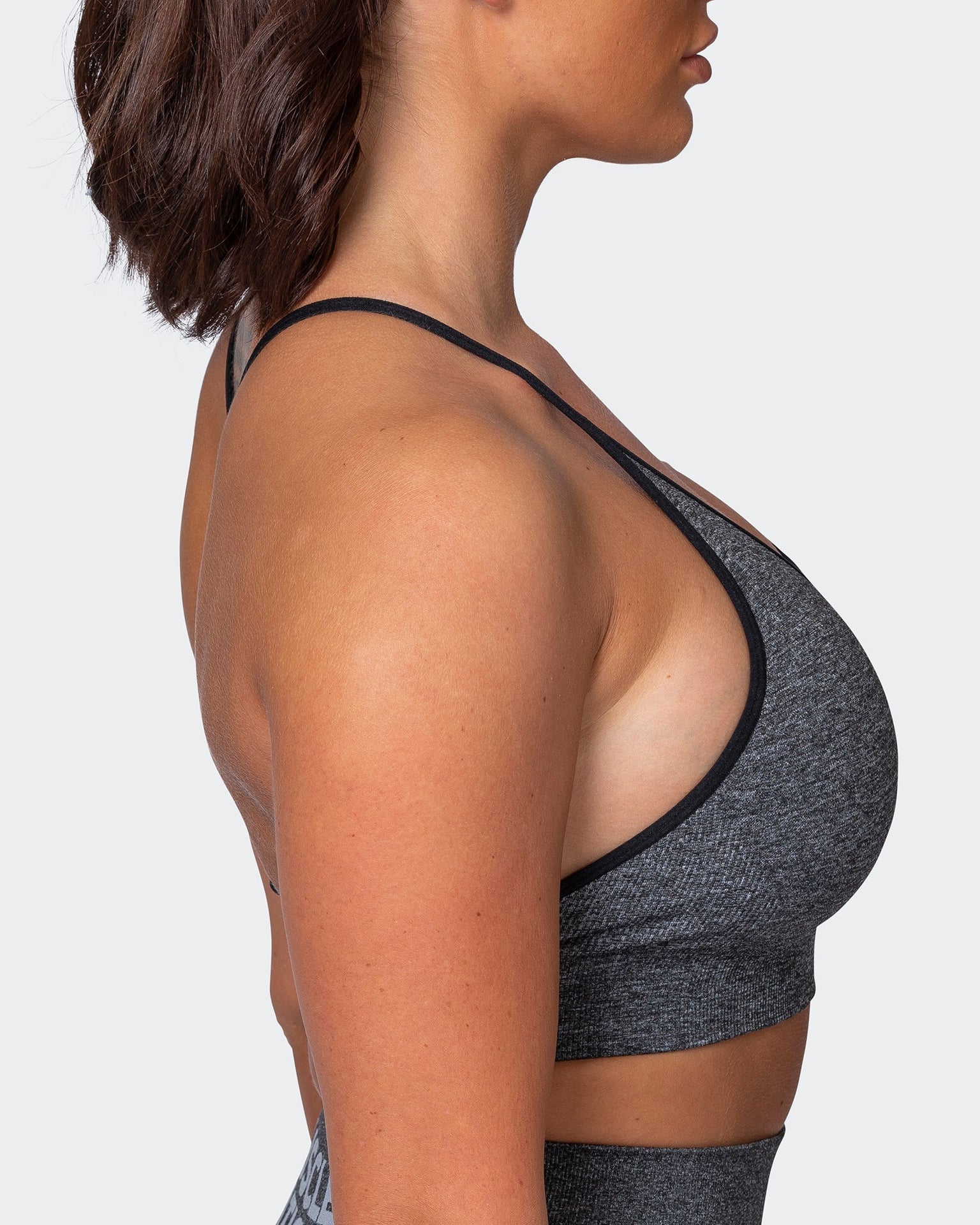 All Day Strap Seamless Bra - Charcoal Marl-Sports Bras-XS-MNAPPRL9204-MNAPPRL9204-9-Muscle Nation