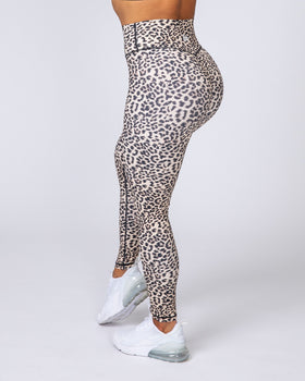 Signature Scrunch Ankle Length Leggings - Yellow Leopard-Leggings-XXS-MNAPPRL7525-MNAPPRL7525-1-Muscle Nation