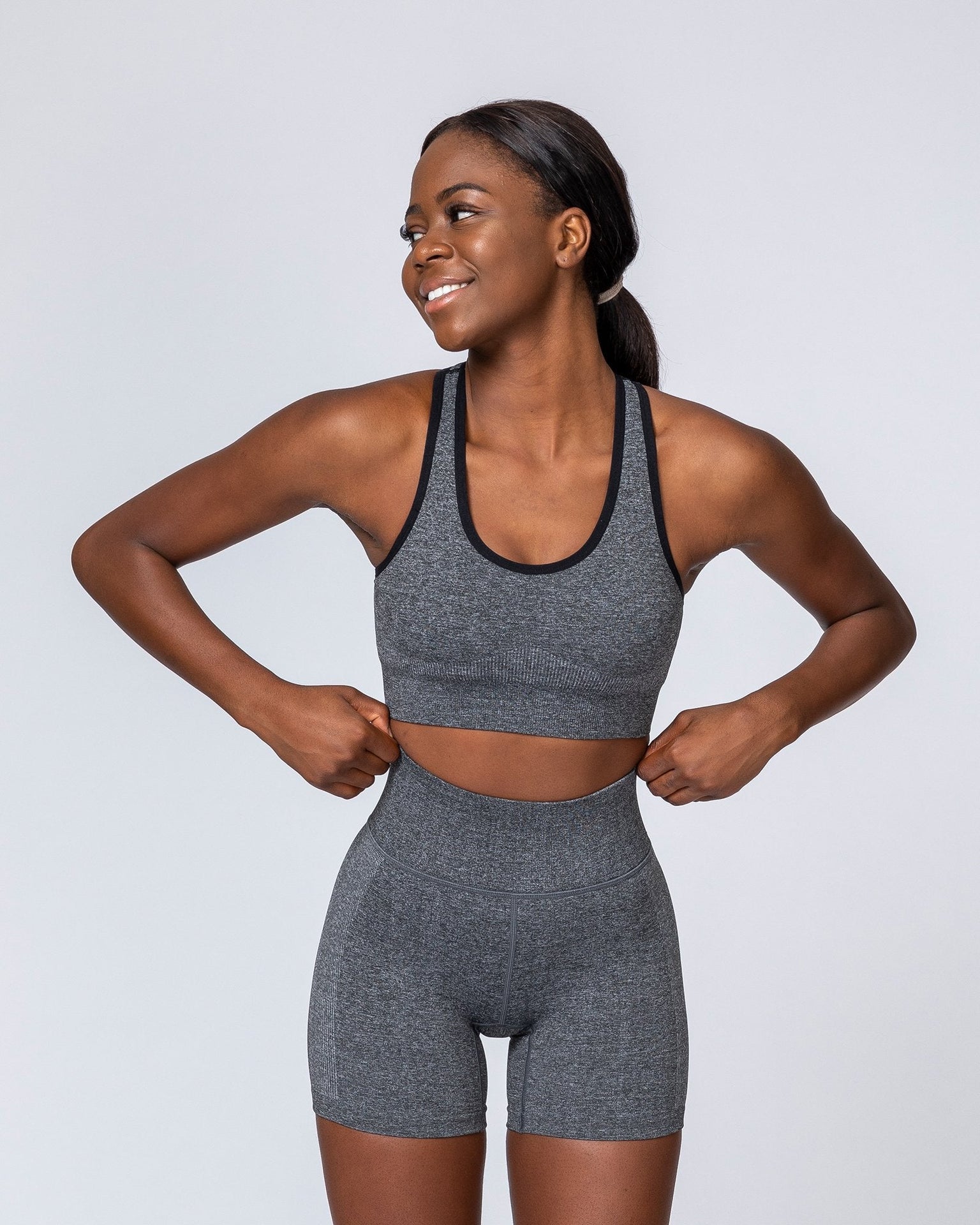 Comfort Seamless Bra - Charcoal Marl-Sports Bras-XS-MNAPPRL9228-MNAPPRL9228-1-Muscle Nation
