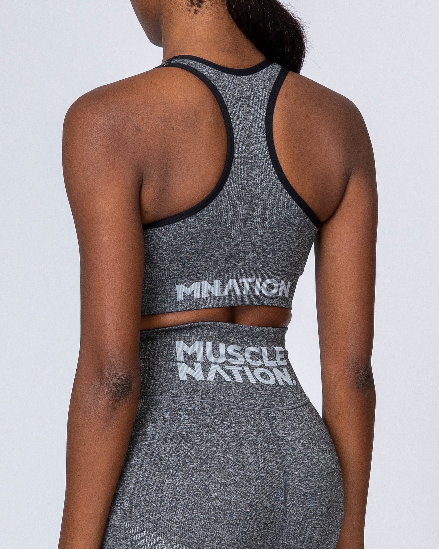 Comfort Seamless Bra - Charcoal Marl-Sports Bras-XS-MNAPPRL9228-MNAPPRL9228-5-Muscle Nation