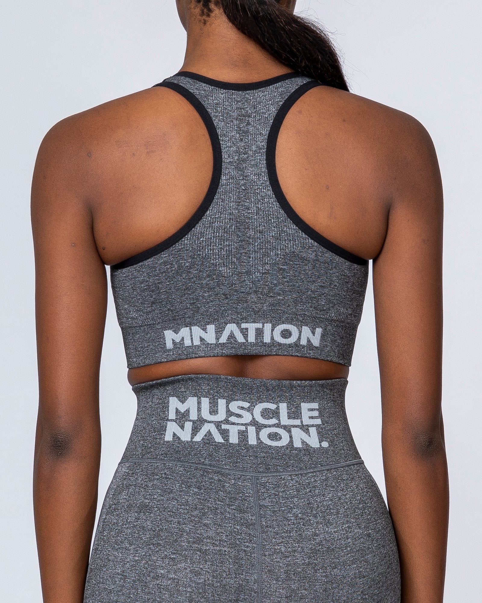 Comfort Seamless Bra - Charcoal Marl-Sports Bras-XS-MNAPPRL9228-MNAPPRL9228-6-Muscle Nation