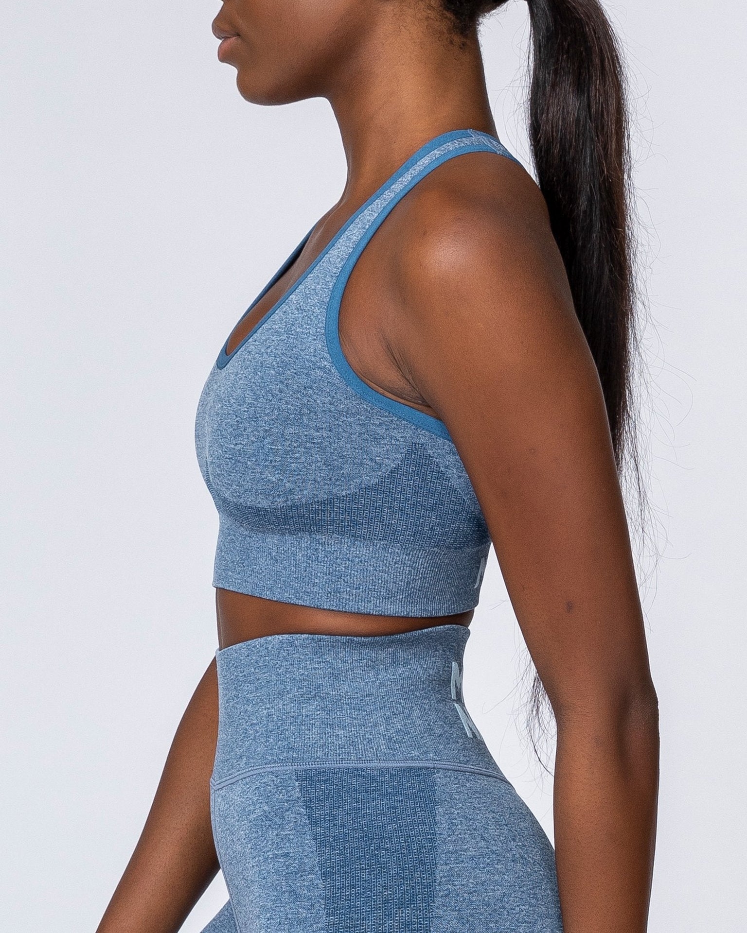 Comfort Seamless Bra - Navy Marl-Sports Bras-XS-MNAPPRL9234-MNAPPRL9234-11-Muscle Nation