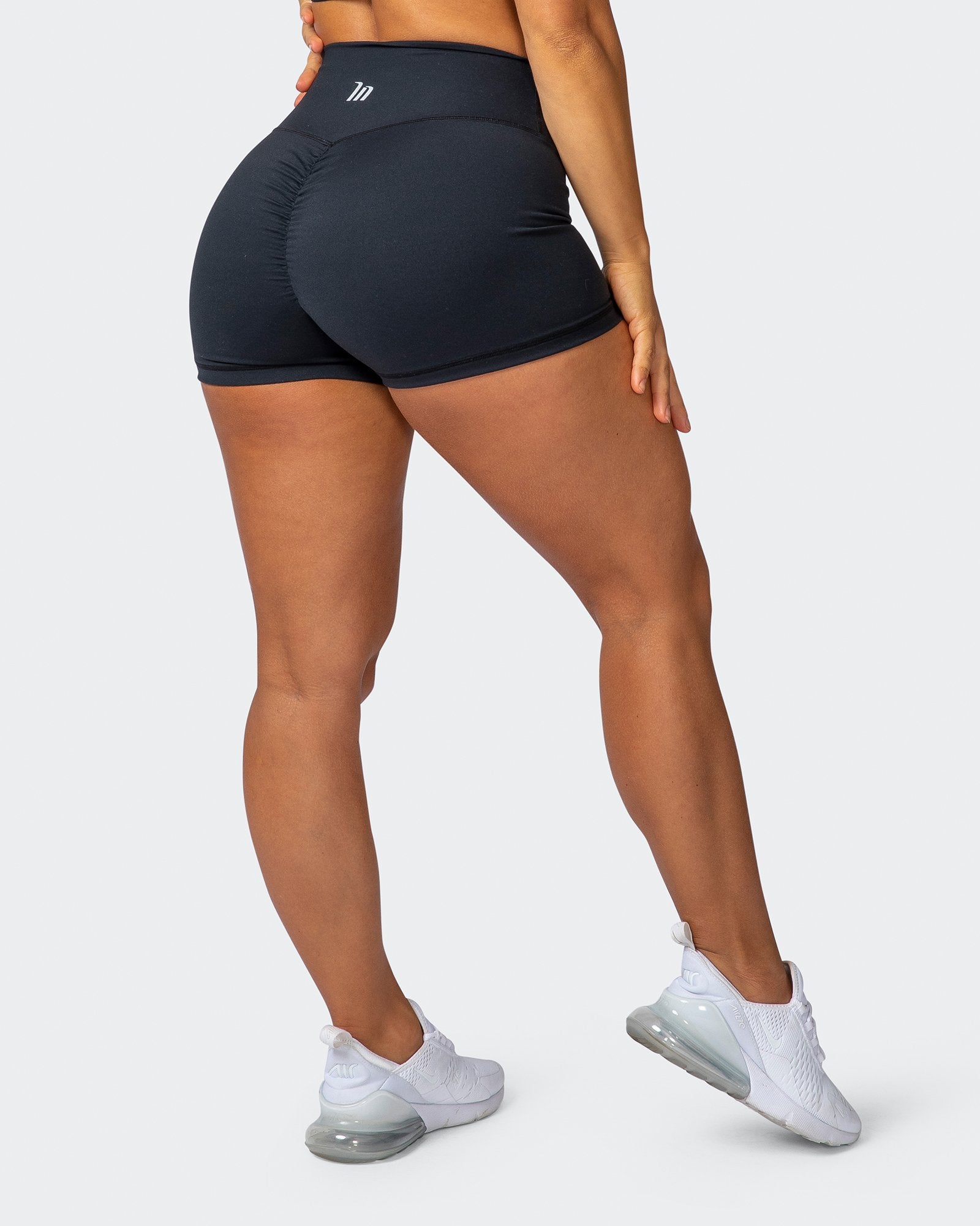 Signature Scrunch Booty Shorts - Black-Shorts-XXS-MNAPPRL7701-MNAPPRL7701-1-Muscle Nation