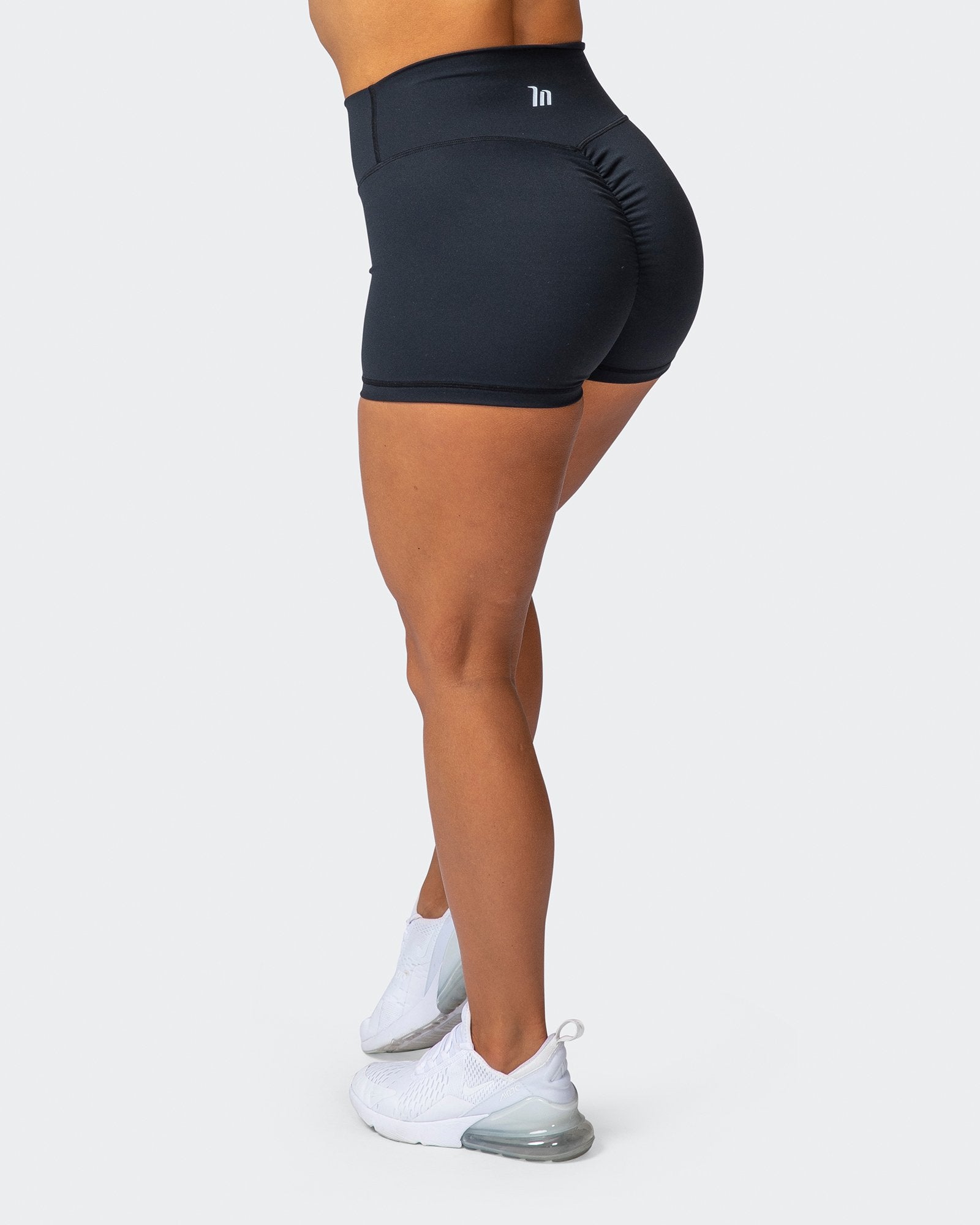 Signature Scrunch Booty Shorts - Black-Shorts-XXS-MNAPPRL7701-MNAPPRL7701-4-Muscle Nation