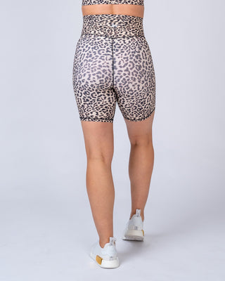 Maternity Bike Shorts - Yellow Leopard-Shorts-XS-MNAPPRL7268-MNAPPRL7268-2-Muscle Nation