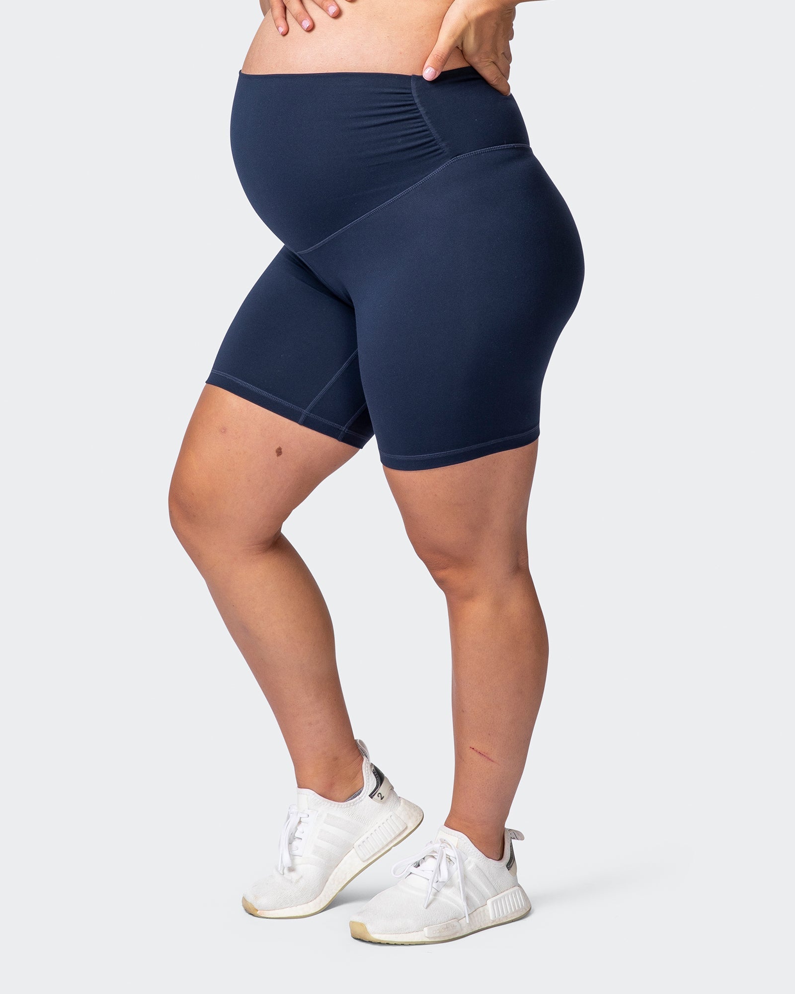 Maternity Everyday Bike Short - Navy-Shorts-XS-032214NAVY-XS-MNAPPRL13860-1-Muscle Nation