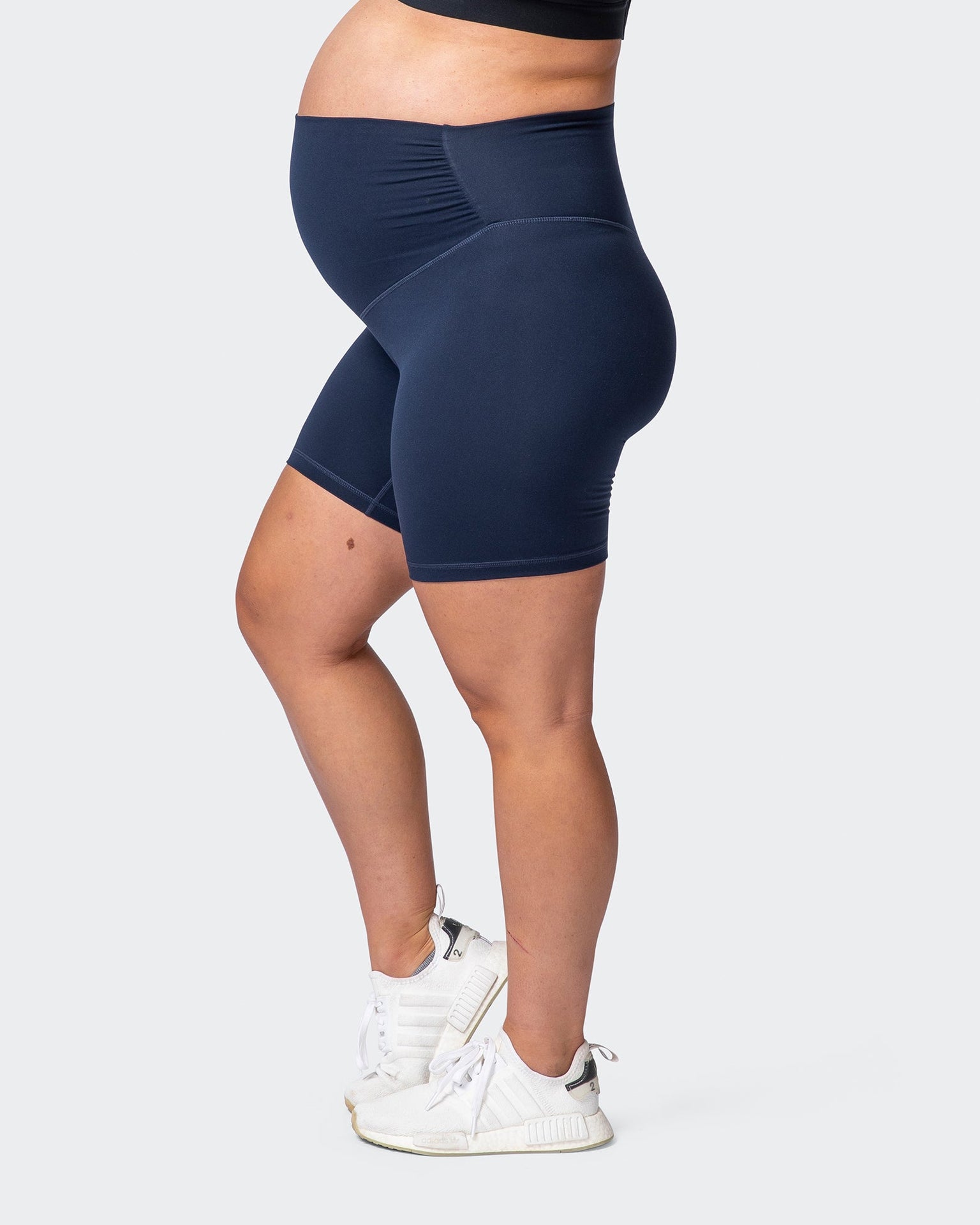 Maternity Everyday Bike Short - Navy-Shorts-XS-032214NAVY-XS-MNAPPRL13860-4-Muscle Nation