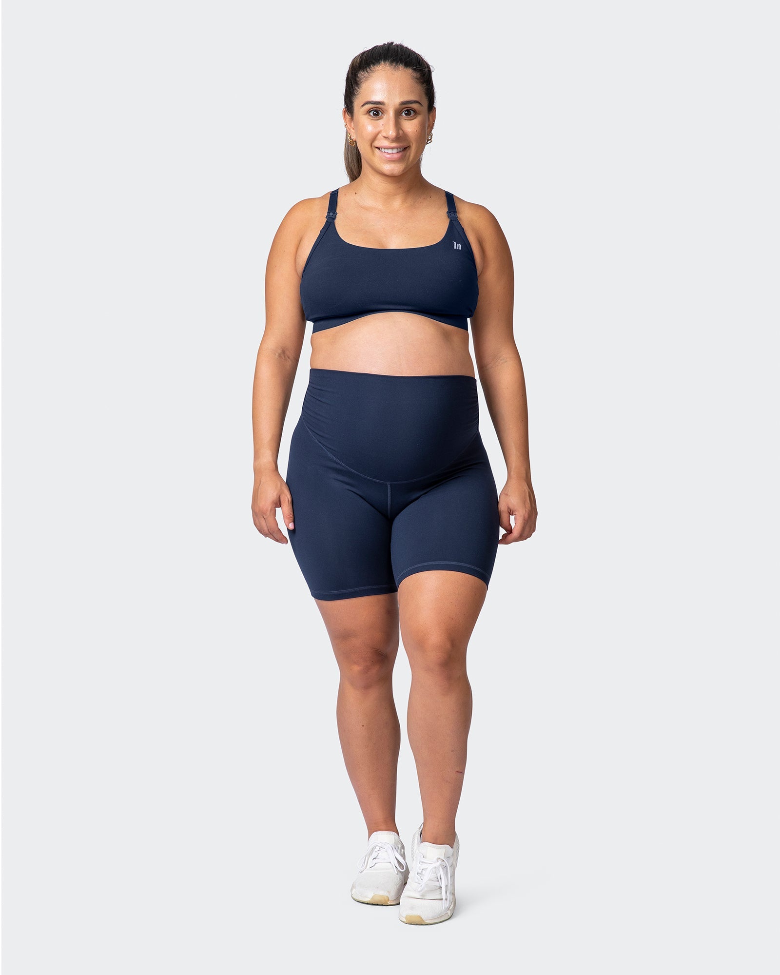 Maternity Everyday Bike Short - Navy-Shorts-XS-032214NAVY-XS-MNAPPRL13860-8-Muscle Nation