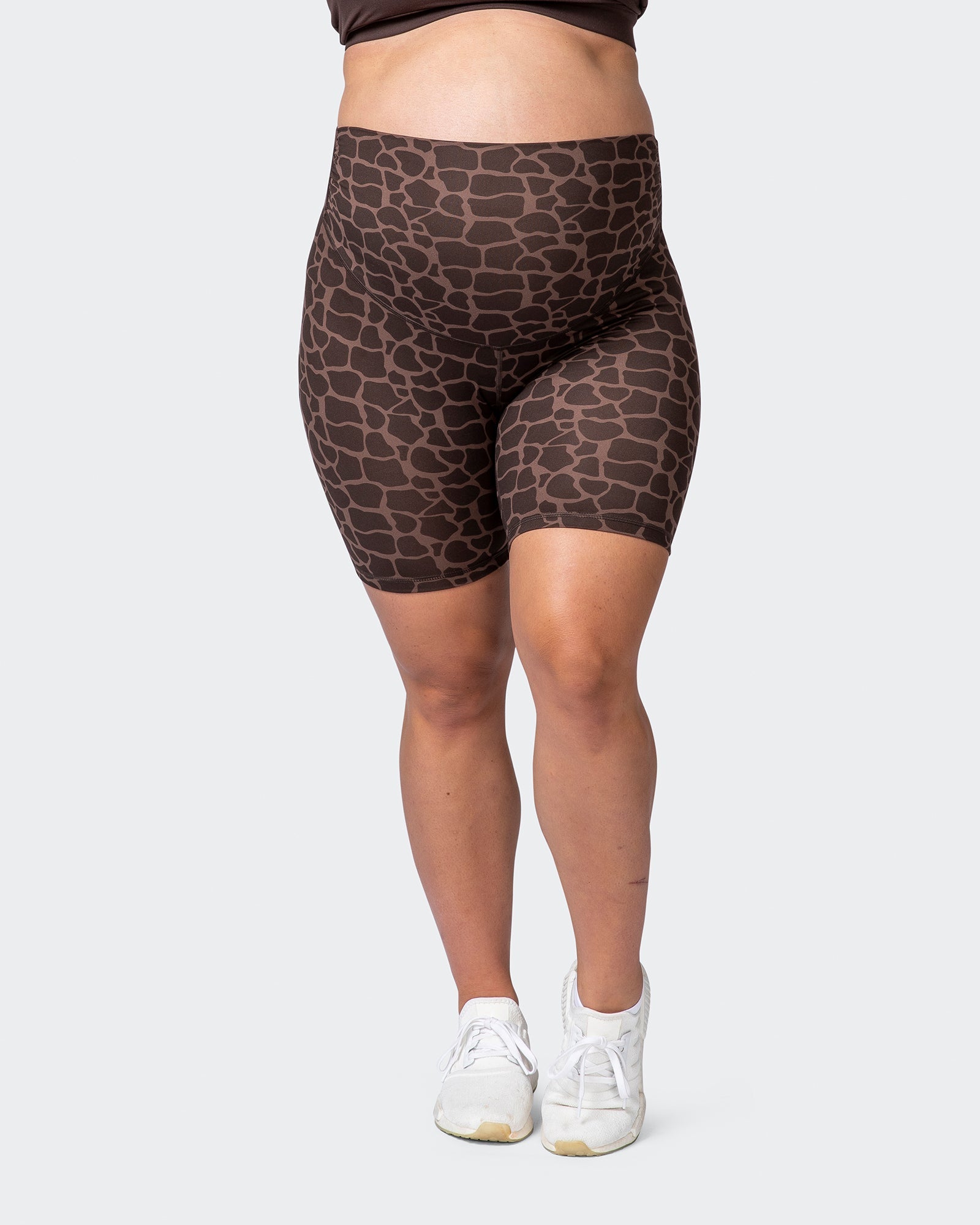 Maternity Everyday Bike Short - Tonal Giraffe Print-Shorts-XS-032214TNLGIR-XS-MNAPPRL13842-3-Muscle Nation