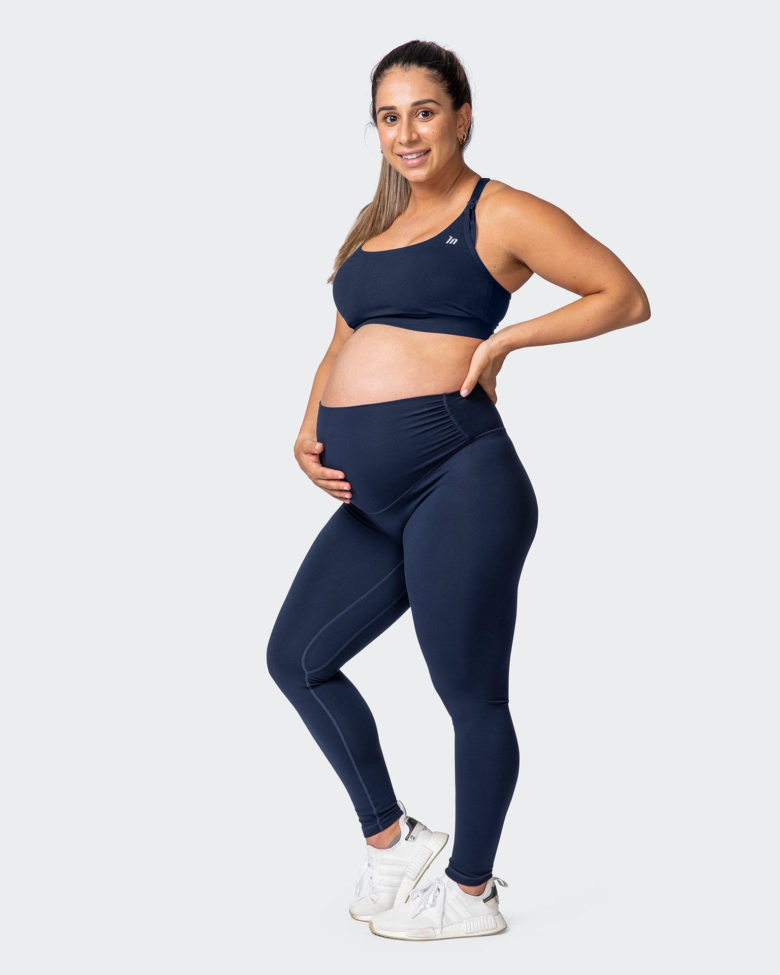 Maternity Everyday Leggings - Navy-Leggings-XS-032215NAVY-XS-MNAPPRL13896-9-Muscle Nation