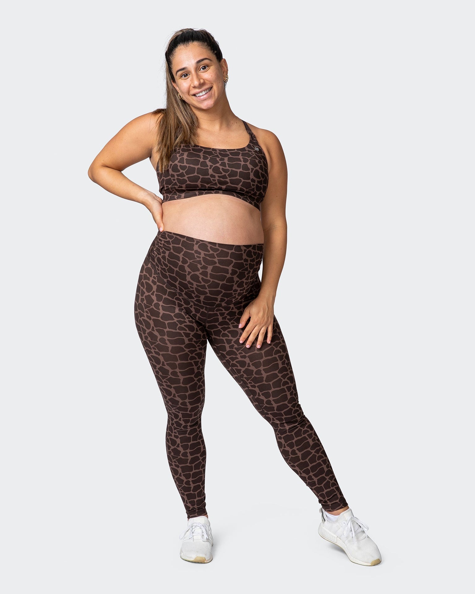 Maternity Everyday Leggings - Tonal Giraffe Print-Leggings-XS-032215TNLGIR-XS-MNAPPRL13878-7-Muscle Nation
