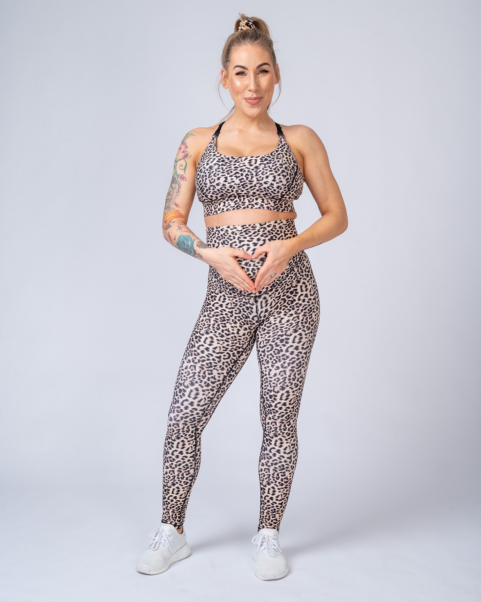 Maternity Leggings - Yellow Leopard-Leggings-XS-MNAPPRL7244-MNAPPRL7244-3-Muscle Nation