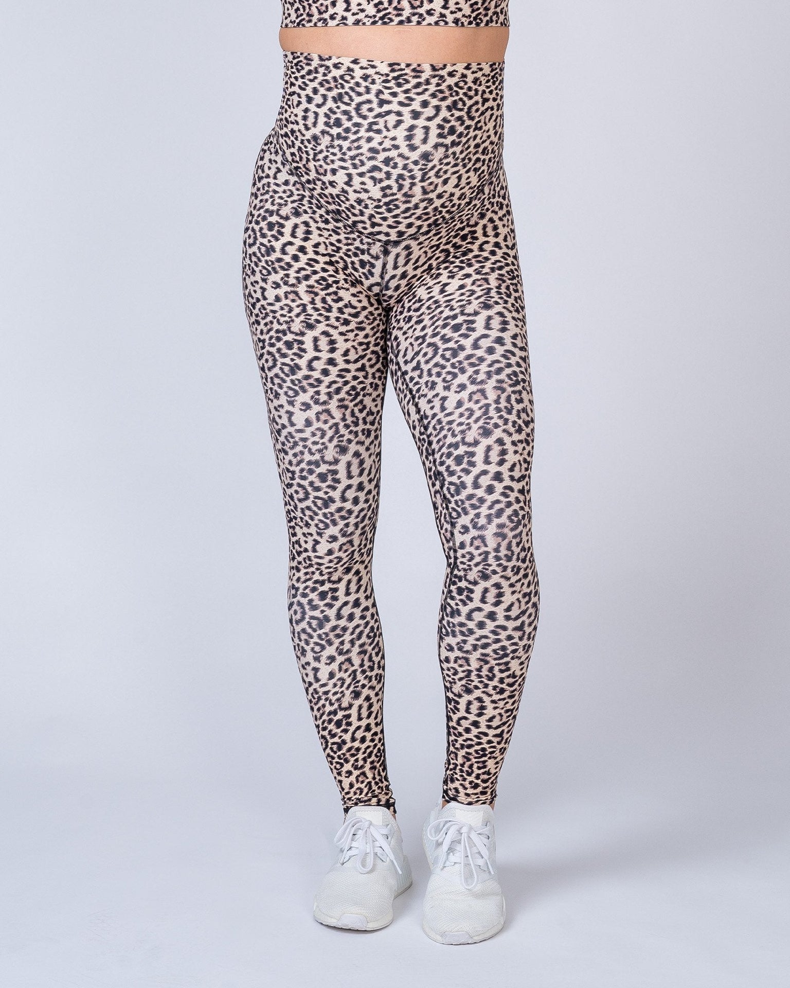 Maternity Leggings - Yellow Leopard-Leggings-XS-MNAPPRL7244-MNAPPRL7244-4-Muscle Nation