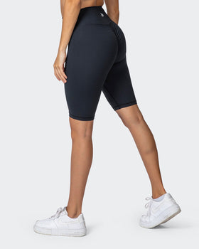 Signature Scrunch Referee Length Shorts - Black-Shorts-XXS-MNAPPRL7538-MNAPPRL7538-1-Muscle Nation