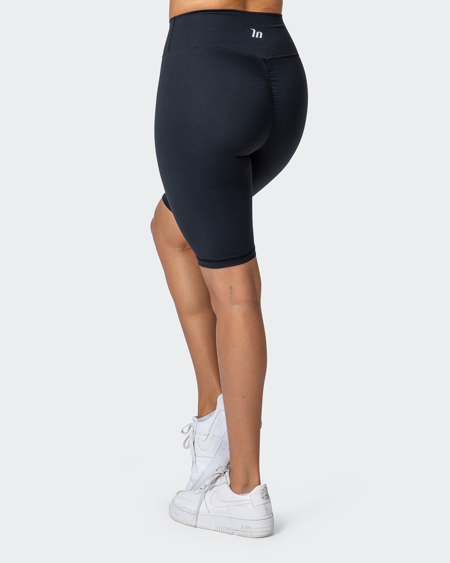 Signature Scrunch Referee Length Shorts - Black-Shorts-XXS-MNAPPRL7538-MNAPPRL7538-4-Muscle Nation