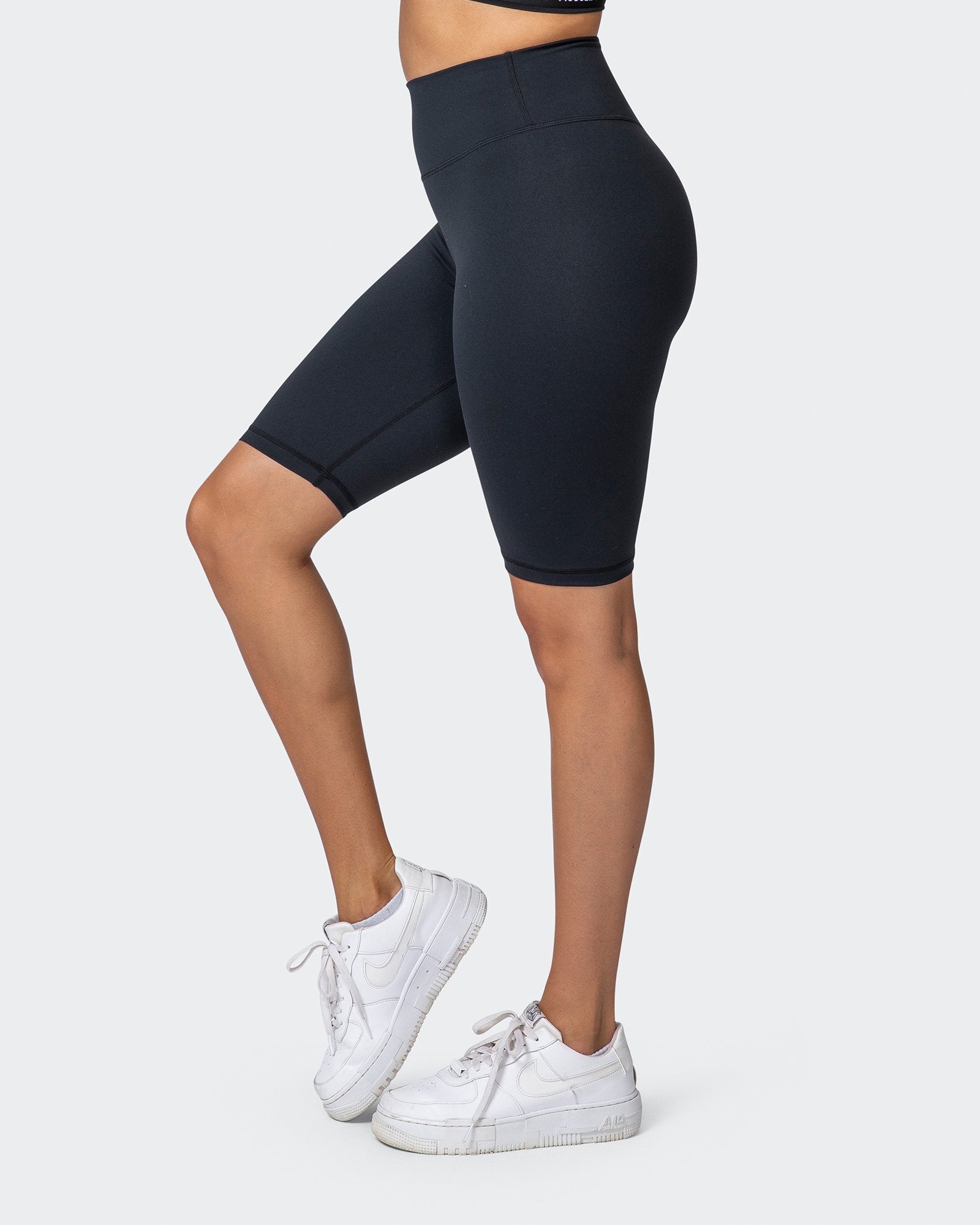 Signature Scrunch Referee Length Shorts - Black-Shorts-XXS-MNAPPRL7538-MNAPPRL7538-5-Muscle Nation