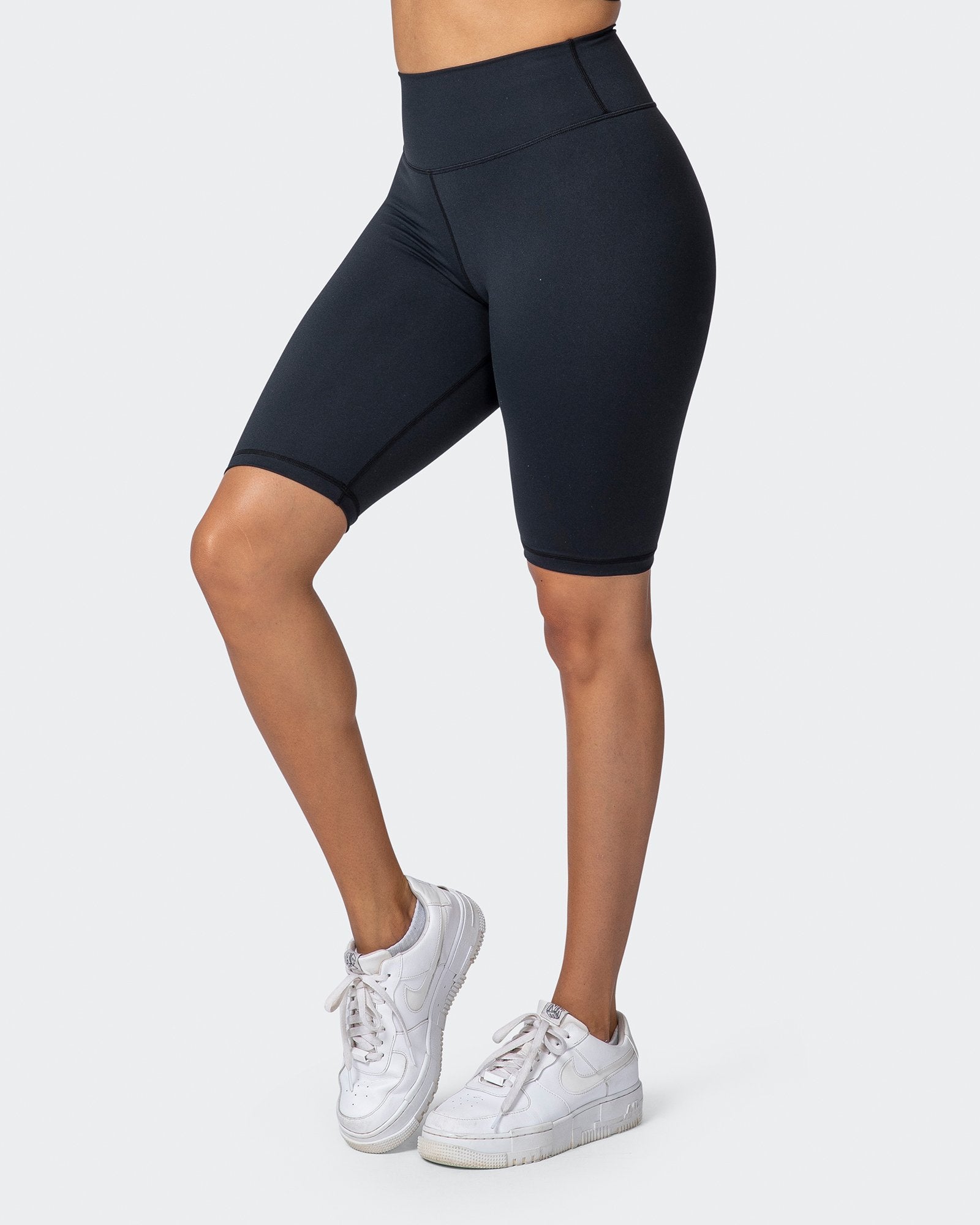 Signature Scrunch Referee Length Shorts - Black-Shorts-XXS-MNAPPRL7538-MNAPPRL7538-6-Muscle Nation