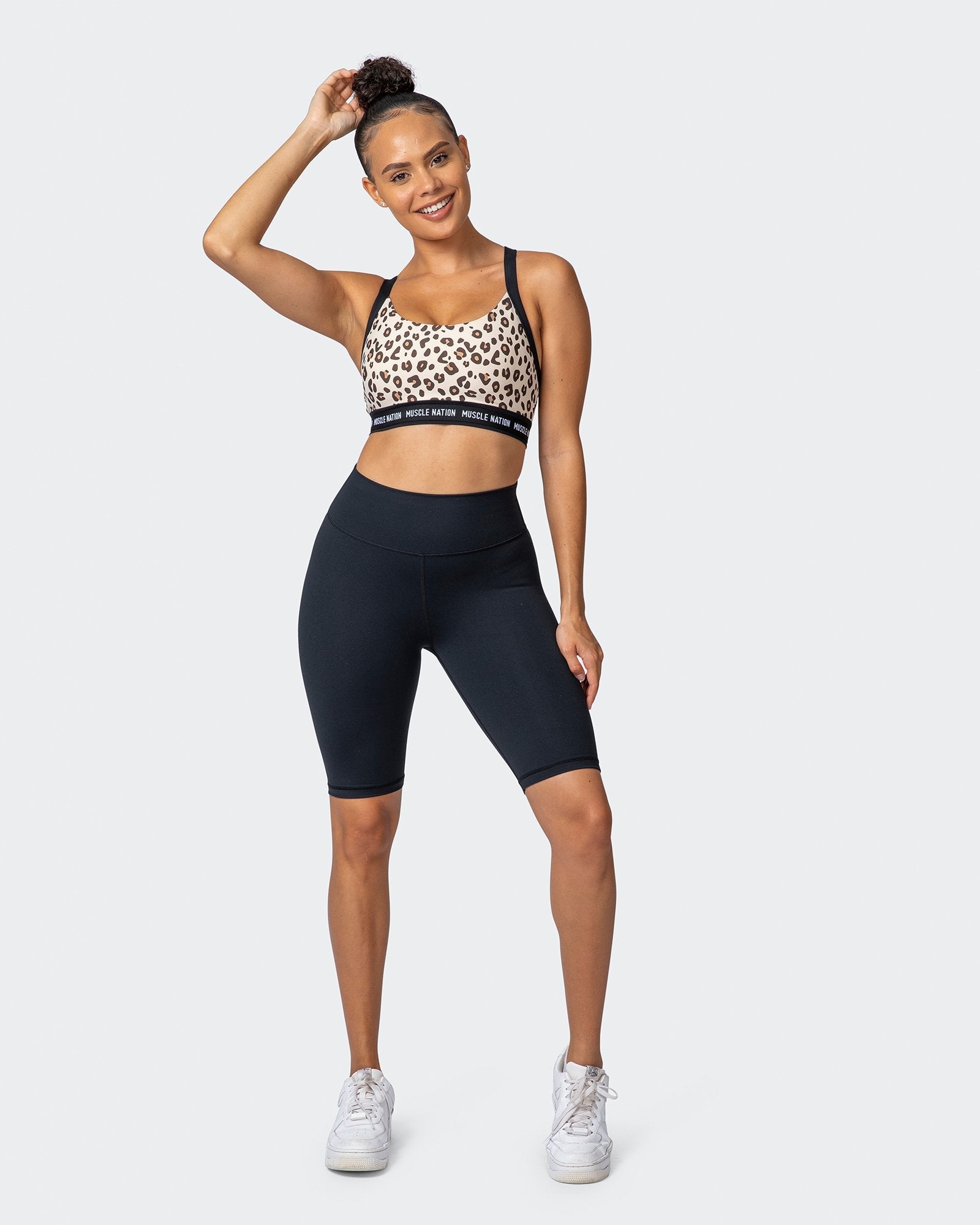 Signature Scrunch Referee Length Shorts - Black-Shorts-XXS-MNAPPRL7538-MNAPPRL7538-7-Muscle Nation