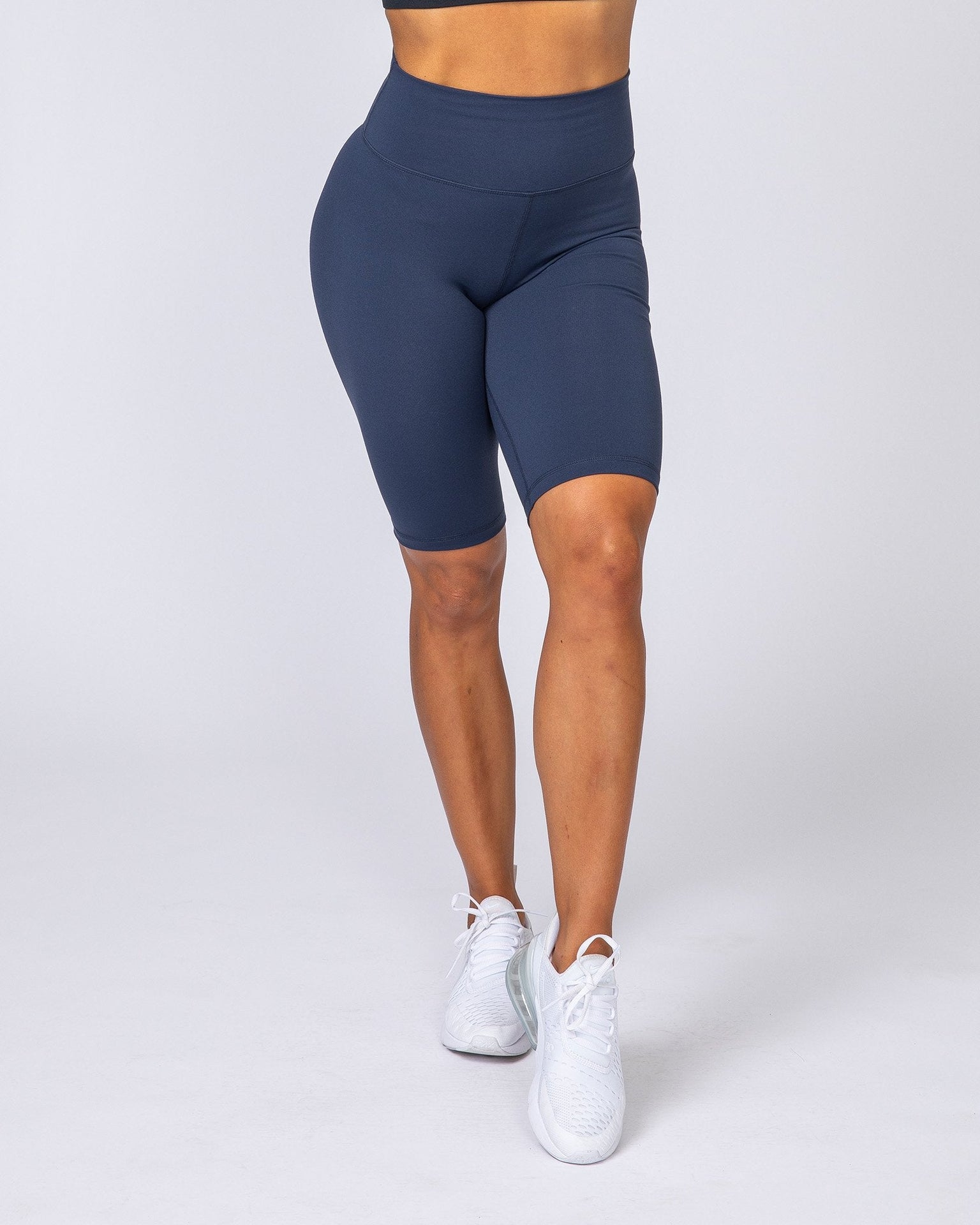 Signature Referee Length High Waist Scrunch - Navy Blue-Shorts-XXS-MNAPPRL7541-MNAPPRL7541-6-Muscle Nation