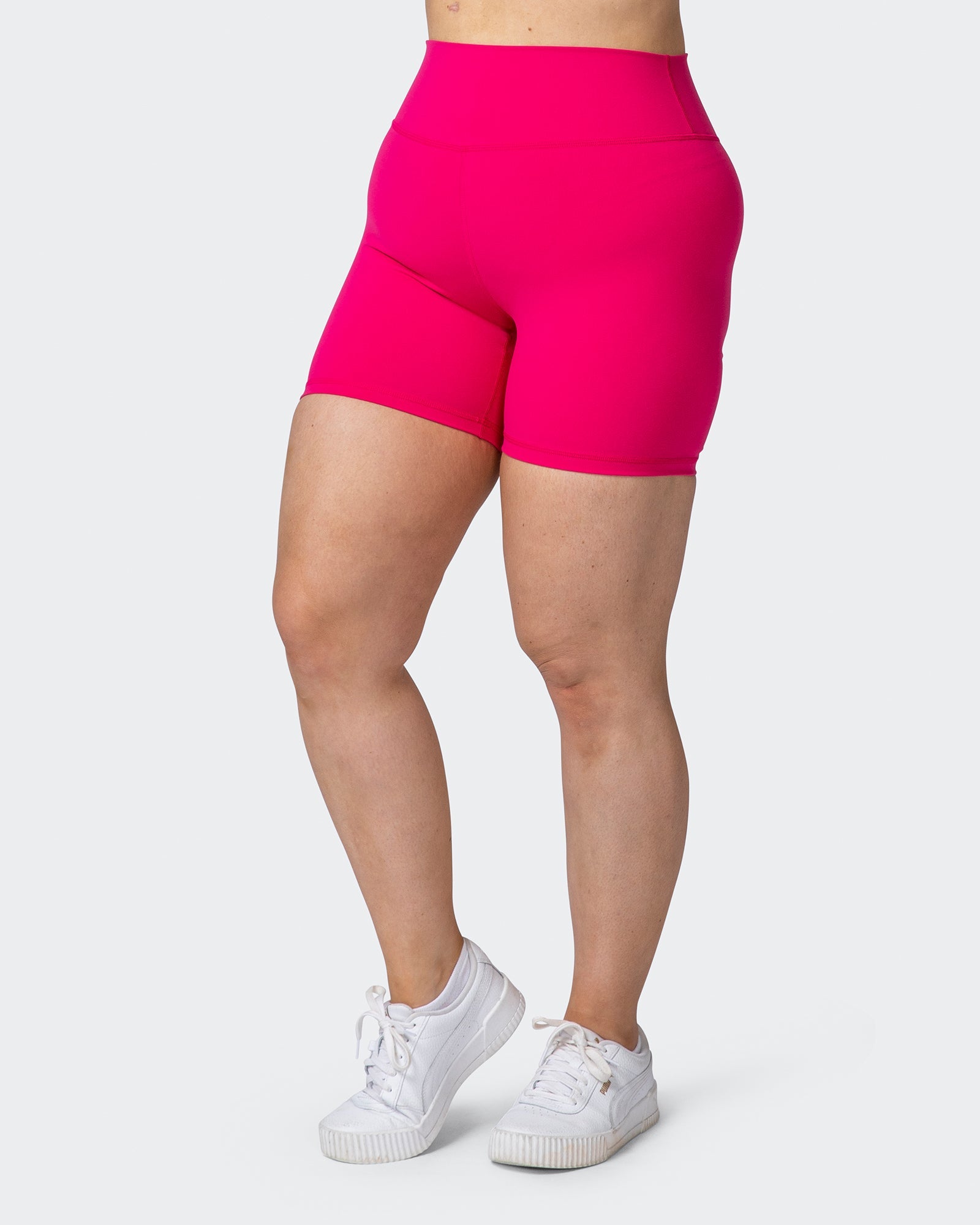 Signature Scrunch Bike Shorts - Pink Punch-Shorts-XXS-012205PNKPNCH-XXS-MNAPPRL13066-3-Muscle Nation