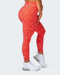 Signature Scrunch 7/8 Leggings Vibrant Cheetah Print - Muscle Nation women's leggings