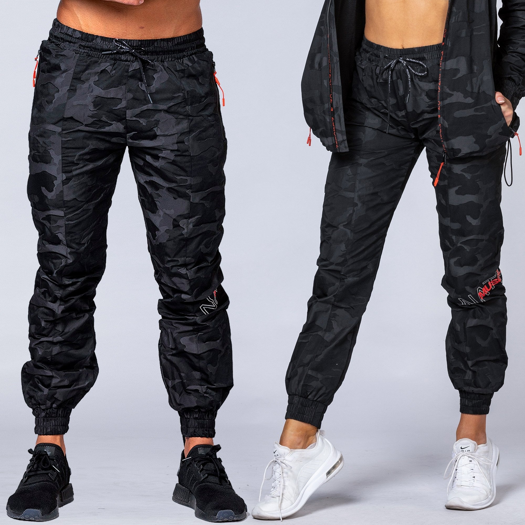Unisex Tracksuit Pants - Black Camo-Tracksuits-XXS-MNAPPRL3996-MNAPPRL3996-1-Muscle Nation